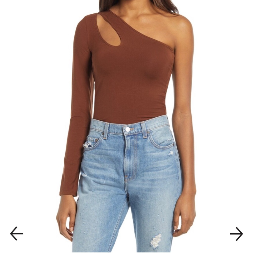 Reformation one shoulder cut out top